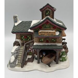 2002 Santa's Workbench Barnacle Bill's Boat House NIB Christmas Towne Collection